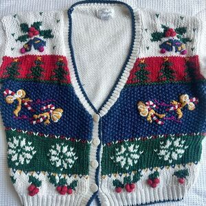 Margules Vintage Women’s Christmas Holiday Seasonal Embroidered Sweater Size M